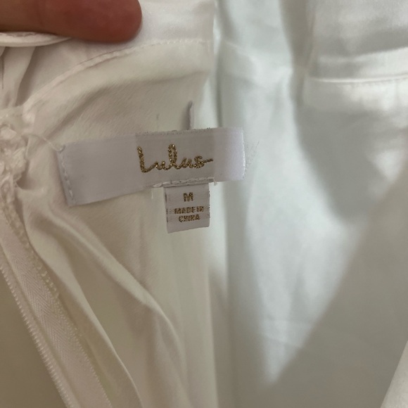 At the Halter White Satin Halter Neck Twist-Front Maxi Dress - Picture 4 of 8